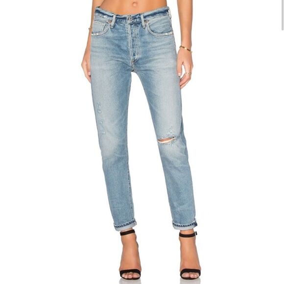 Citizens of Humanity Liya High Rise Classic Fit Crop Jeans in Desperado - Picture 1 of 15